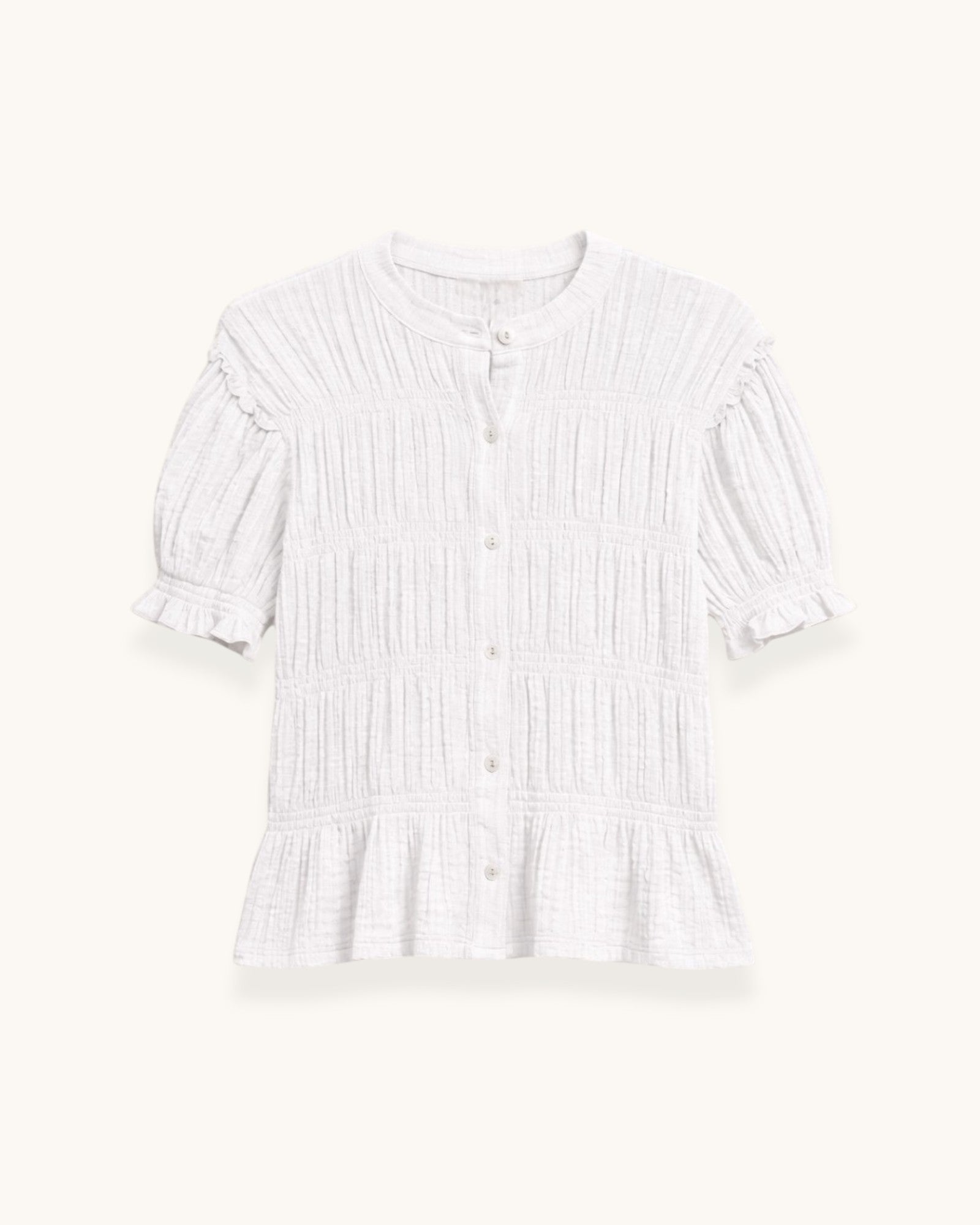 CAMISETA FRUNCIDA BLANCA - ONCE28