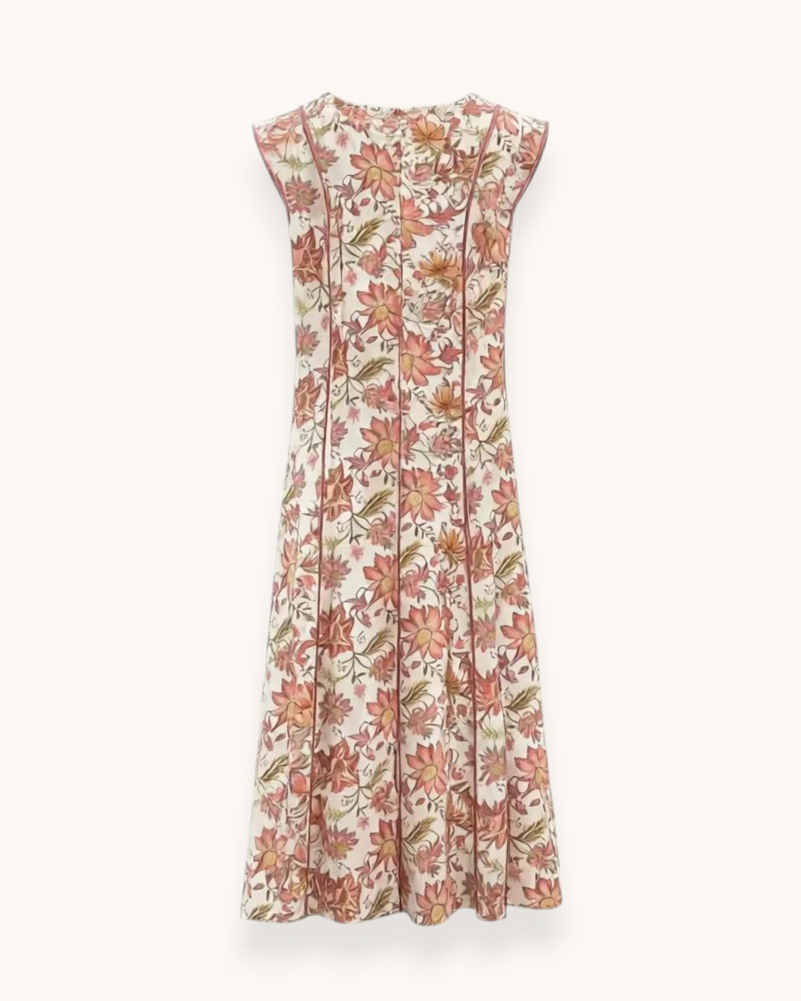 VESTIDO RIBETES ROSA - ONCE28