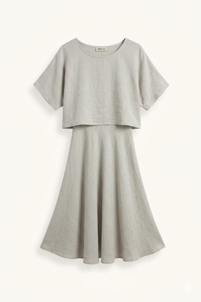 VESTIDO TIRANTES CRUDO - ONCE28
