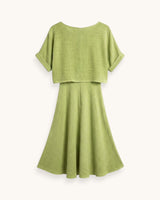 VESTIDO TIRANTES VERDE PISTACHO - ONCE28