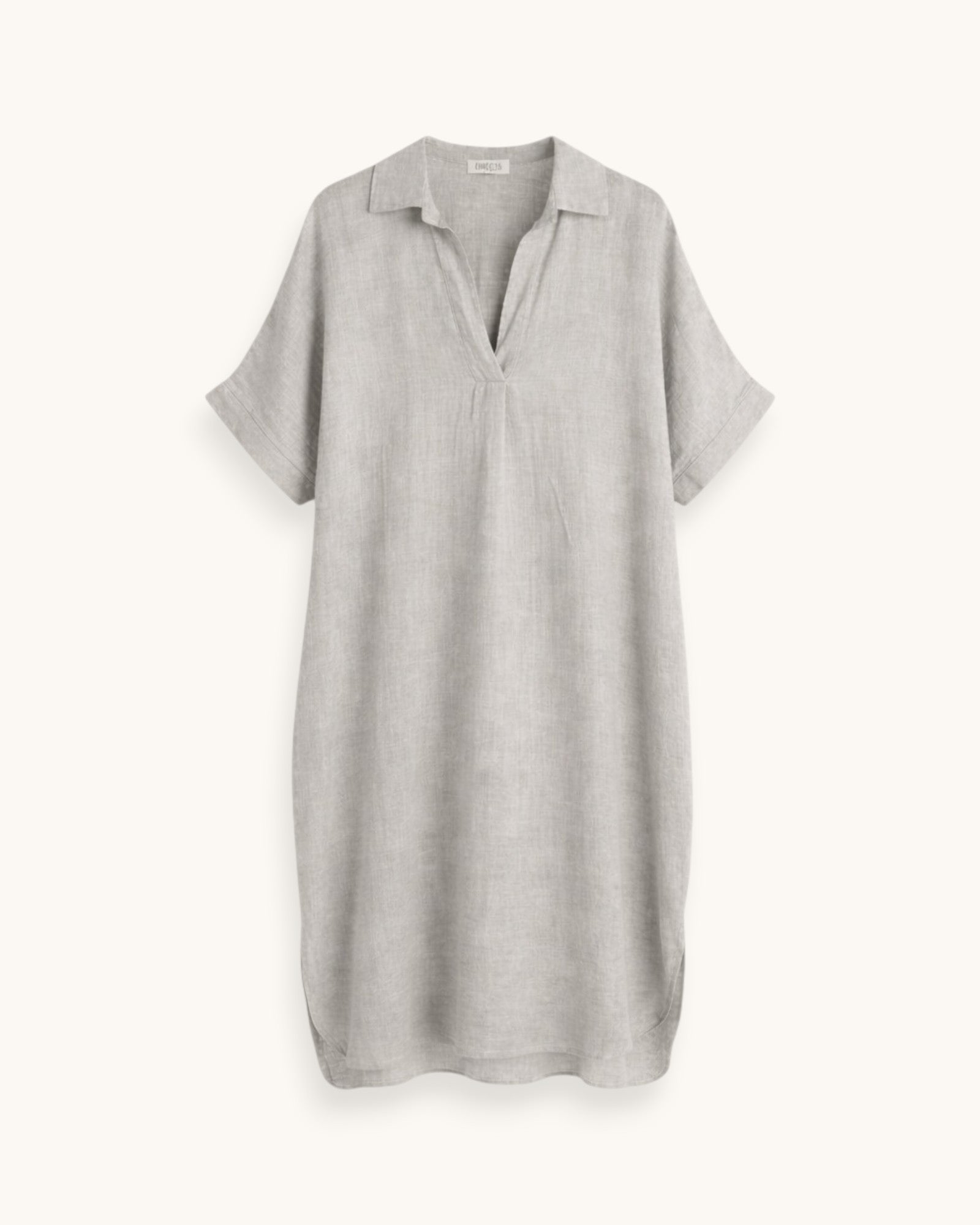 VESTIDO CAMISERO TAUPE - ONCE28