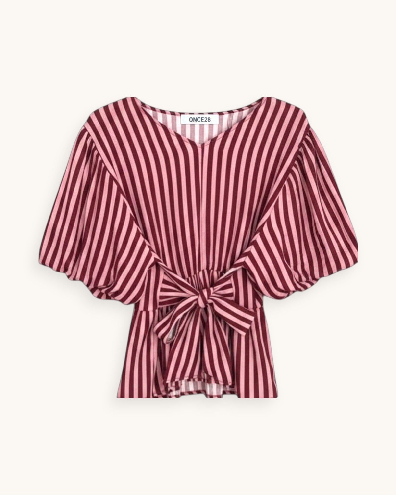 BLUSA RAYAS ROSA - ONCE28
