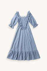 VESTIDO VICHY AZUL- ONCE28