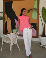 BLUSA BABERO VICHY FUCSIA - ONCE28