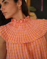 BLUSA BABERO VICHY NARANJA - ONCE28