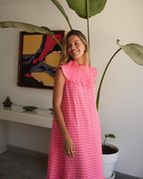 VESTIDO BABERO FUCSIA - ONCE28