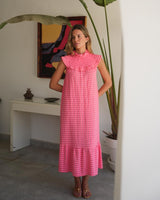 VESTIDO BABERO FUCSIA - ONCE28