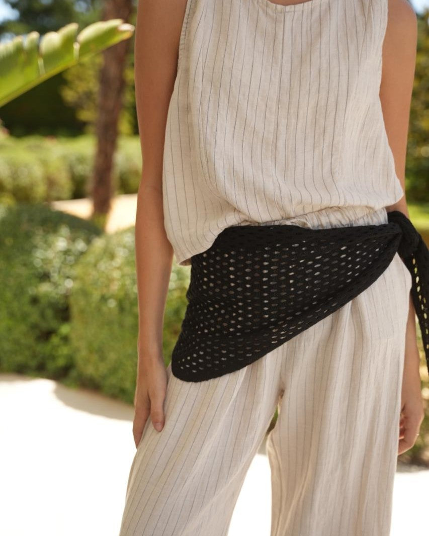 PAÑUELO CROCHET NEGRO - ONCE28