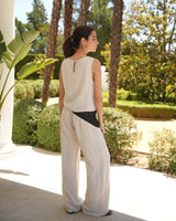 PANTALÓN RAYA DIPLOMÁTICA BLANCO - ONCE28