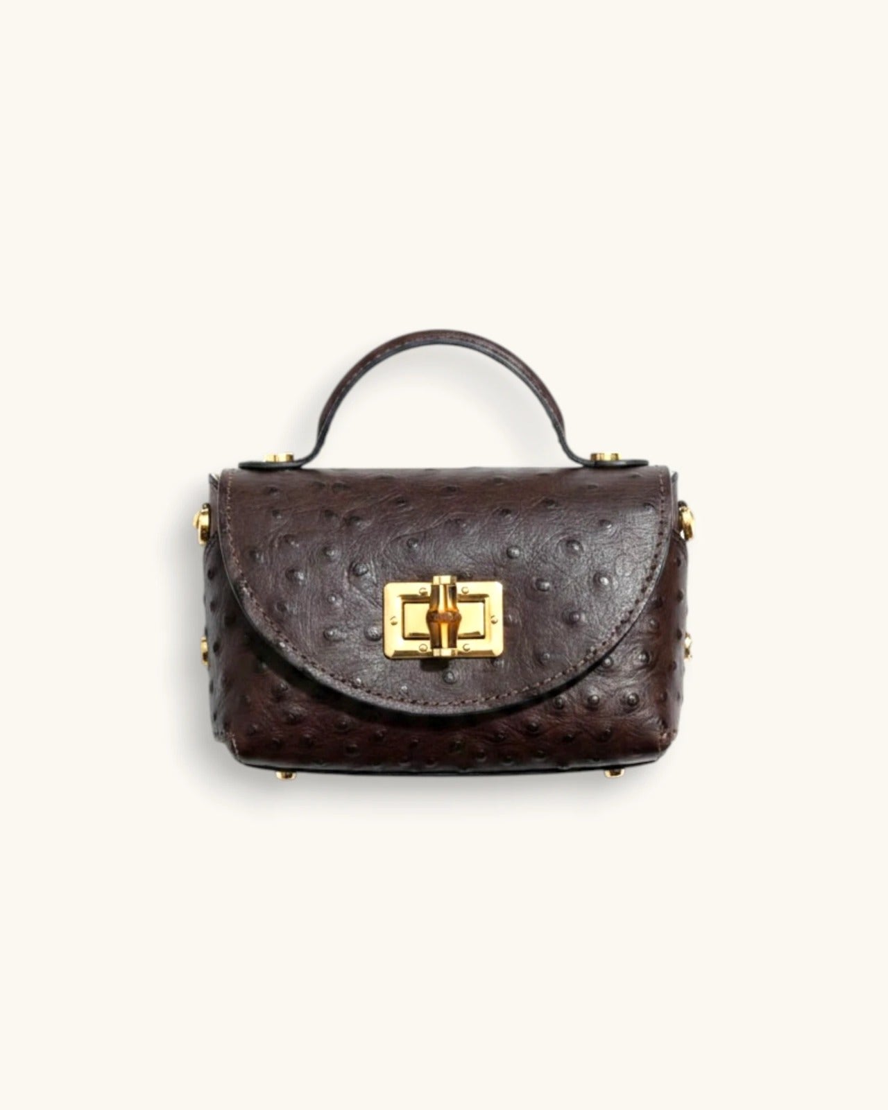 BOLSO PEQUEÑO COCODRILO MARRÓN OSCURO
