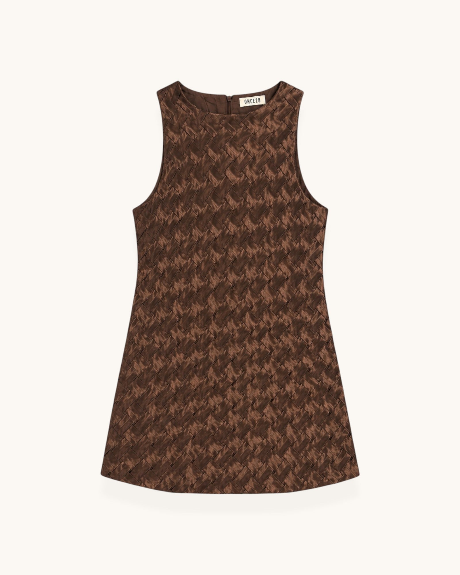 VESTIDO TRENZADO MARRÓN