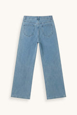 PANTALÓN RECTO BORDADO BAJO - ONCE28