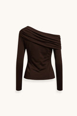 TOP ASIMÉTRICO MARRÓN - ONCE28