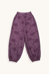 PANTALÓN BOMBACHO BORDADO BERENJENA - ONCE28