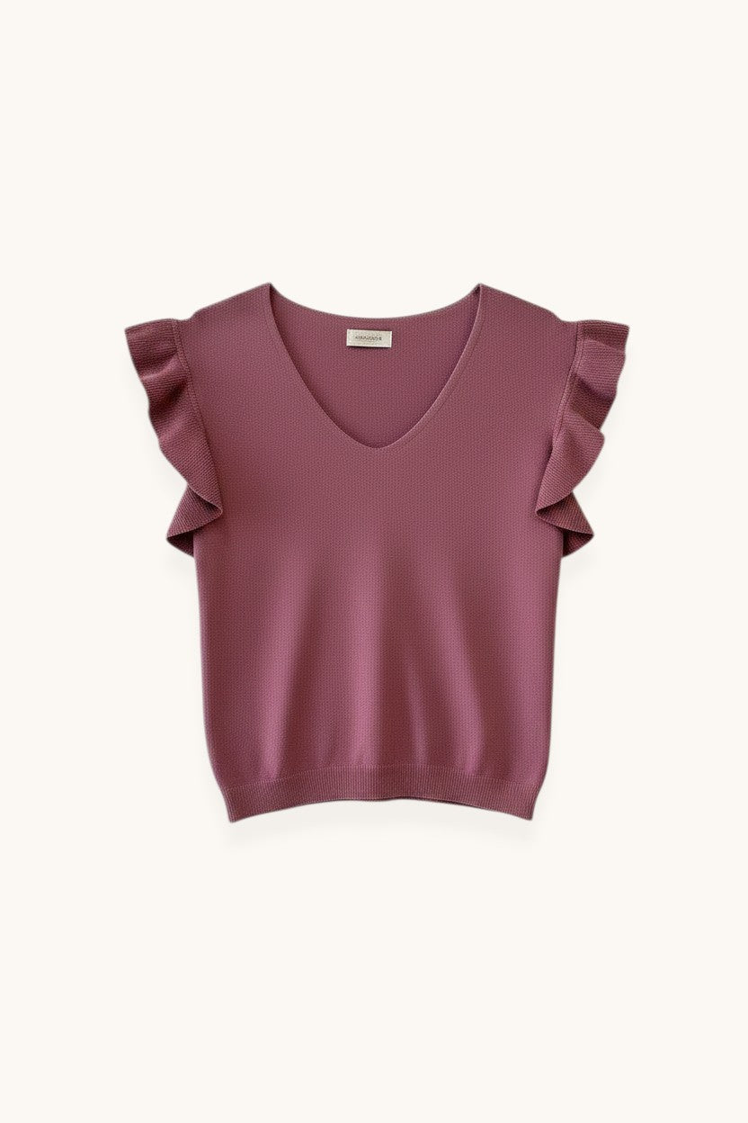 TOP VOLANTES ROSA - ONCE28