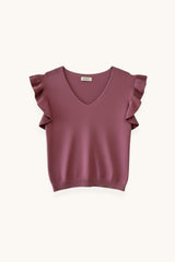 TOP VOLANTES ROSA - ONCE28