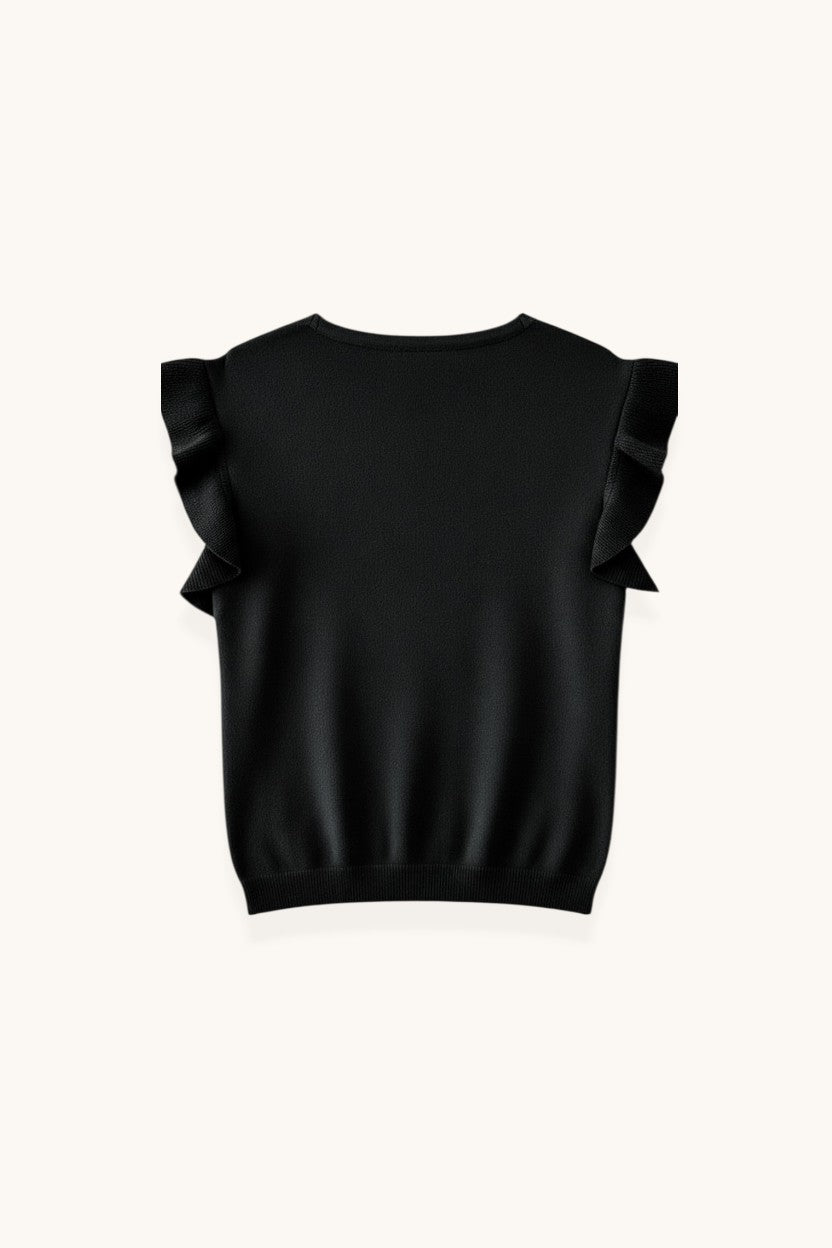 TOP VOLANTES NEGRO - ONCE28