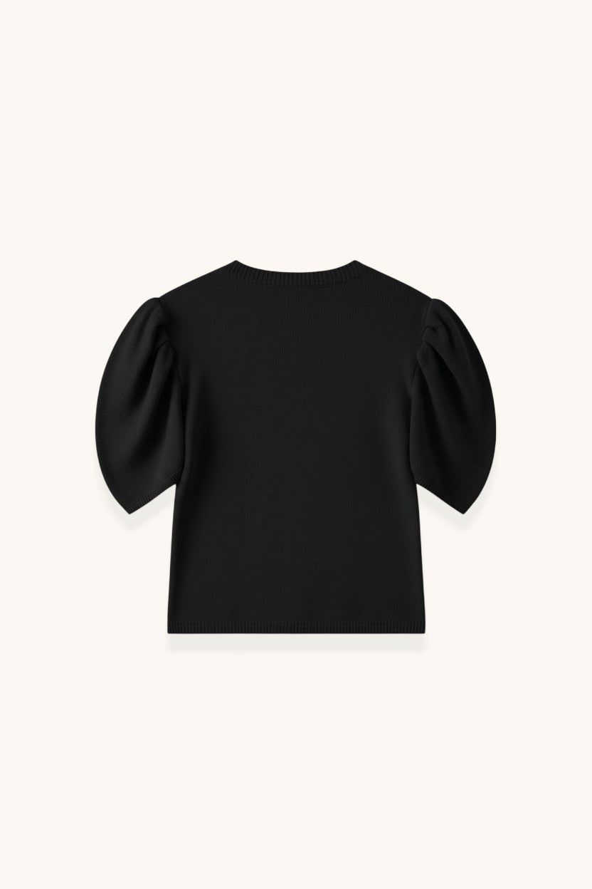 CAMISETA MANGA ABULLONADA NEGRA - ONCE28