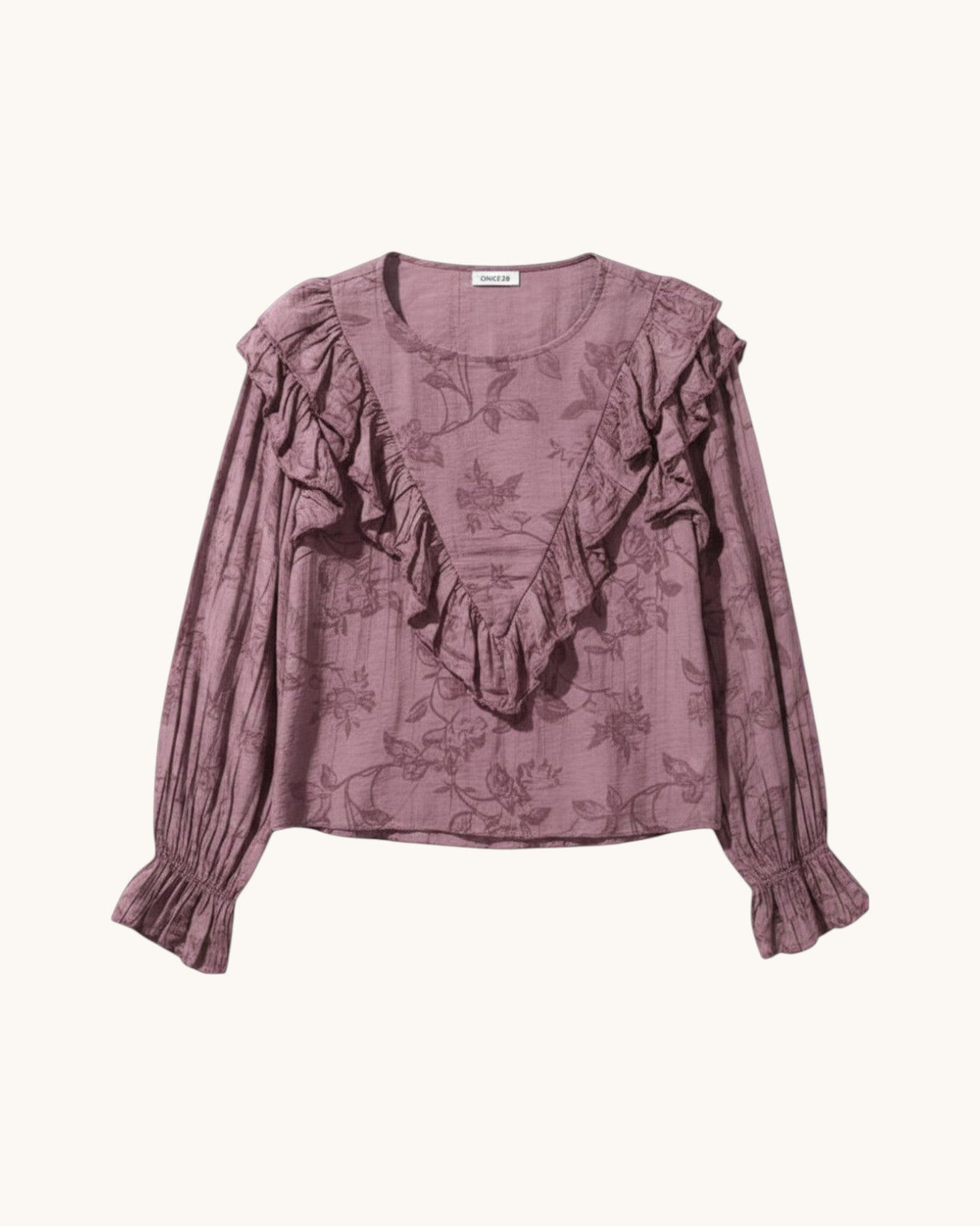 BLUSA BORDADA BERENJENA - ONCE28