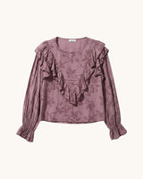 BLUSA BORDADA BERENJENA - ONCE28