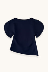CAMISETA ASIMÉTRICA AZUL MARINO - ONCE28