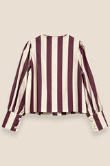 CAMISA RAYAS BERENJENA - ONCE28