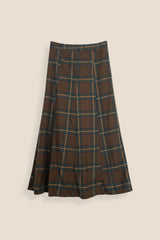 FALDA CUADROS MARRÓN - ONCE28