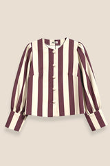 CAMISA RAYAS BERENJENA - ONCE28