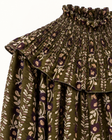 BLUSA CUELLO FLORES MORADAS