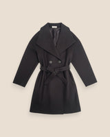 ABRIGO PAÑO CINTURÓN GRIS - ONCE28