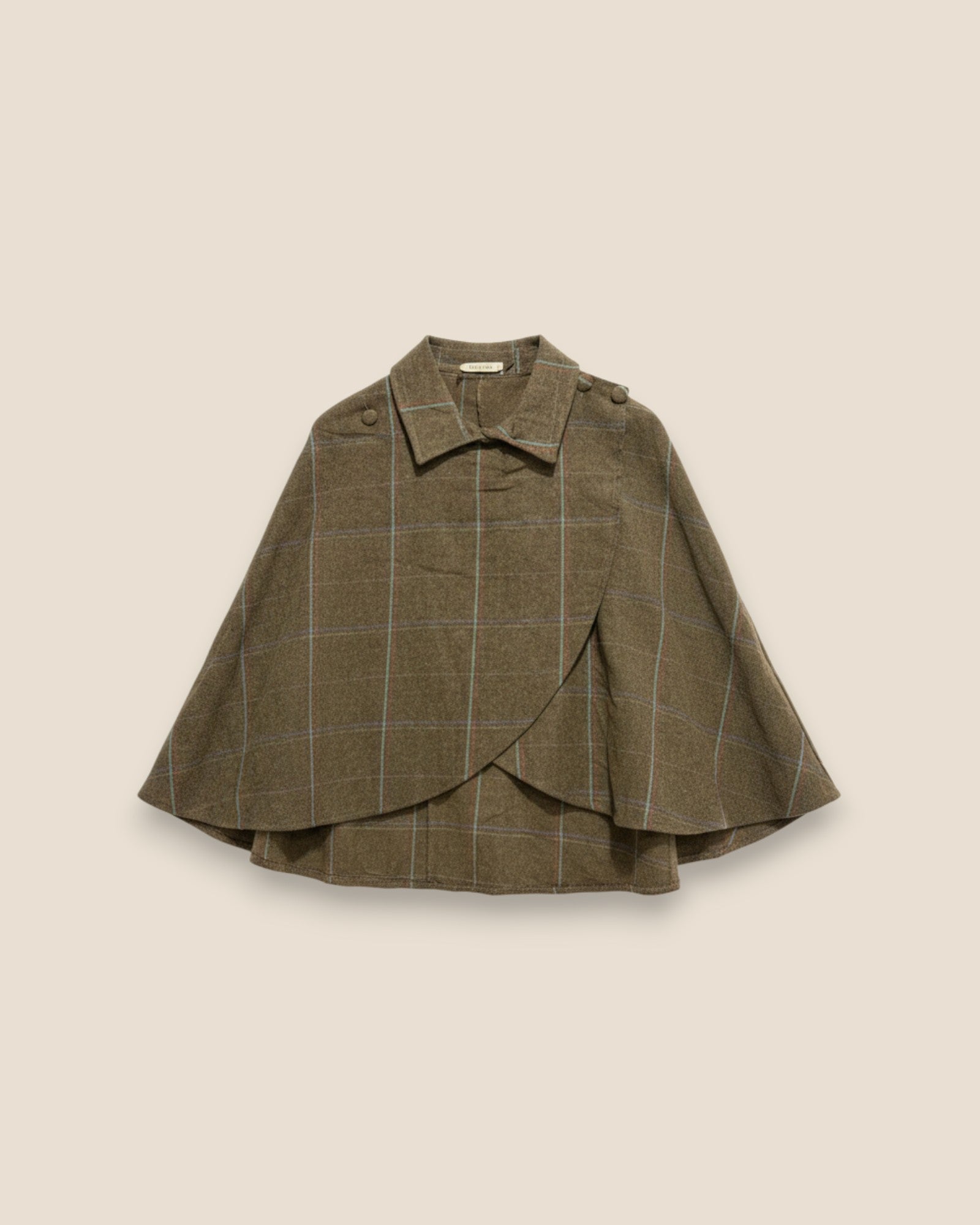 PONCHO CUELLO CUADROS VERDE - ONCE28