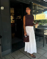 FALDA LINO ESTRELLAS BLANCA  - ONCE28