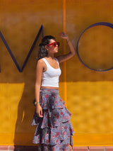 FALDA VOLNTES GRIS  - ONCE28