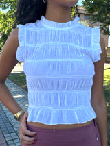 TOP NIDO DE ABEJA BLANCO- ONCE28