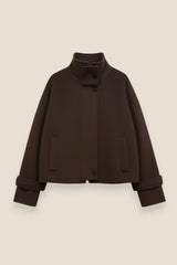 CHAQUETA PAÑO CUELLO MARRÓN - ONCE28