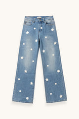 PANTALÓN RECTO FLORES - ONCE28