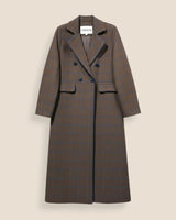 ABRIGO CUADROS MARRÓN - ONCE28