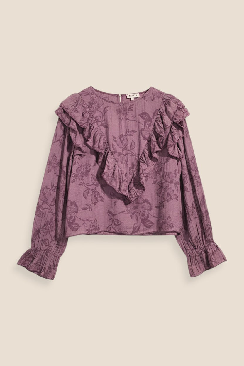 BLUSA BORDADA BERENJENA - ONCE28