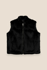 CHALECO PELO CONEJO NEGRO - ONCE28