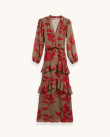 VESTIDO FLORES TAUPE - ONCE28