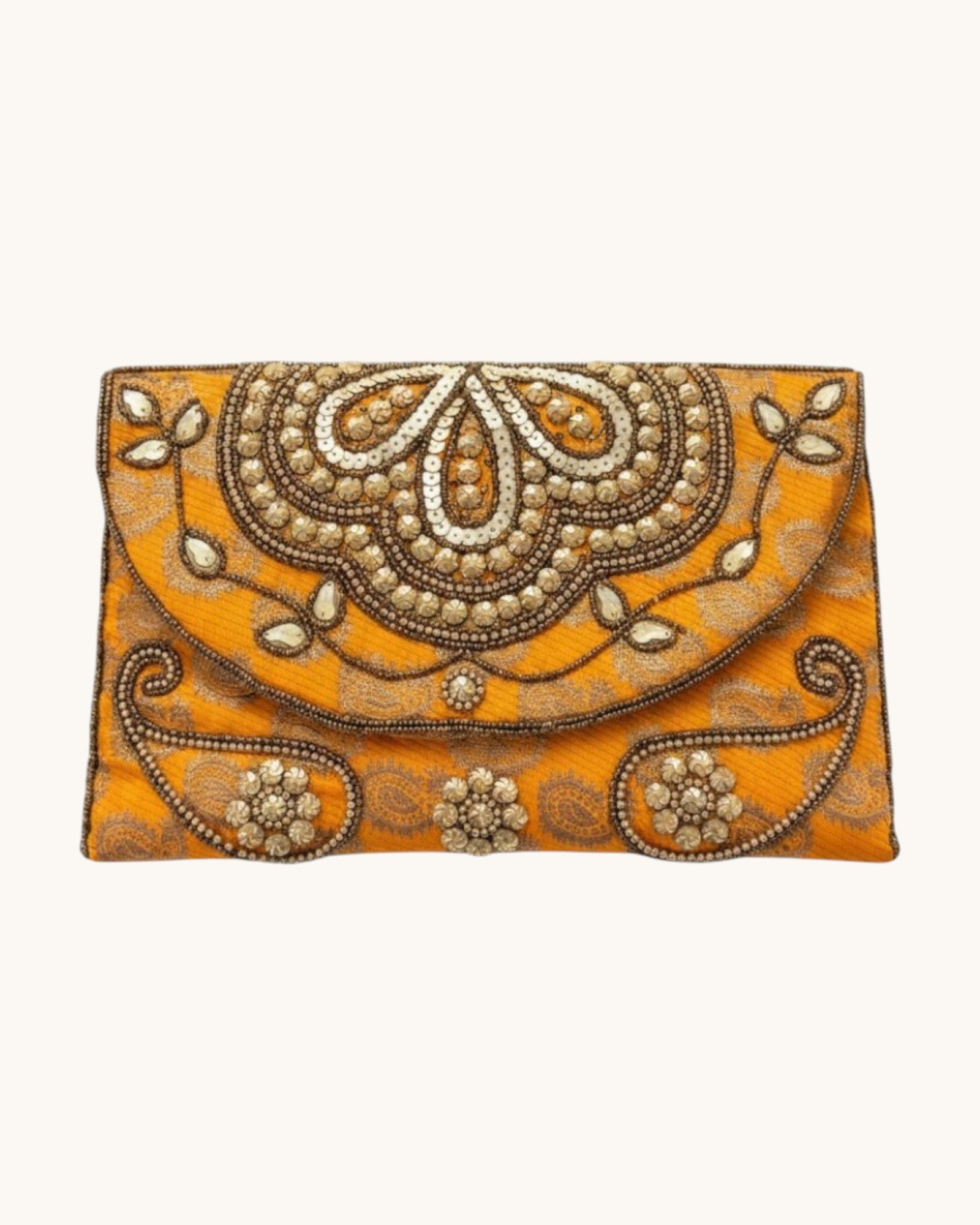 BOLSO BORDADO AMARILLO- ONCE28