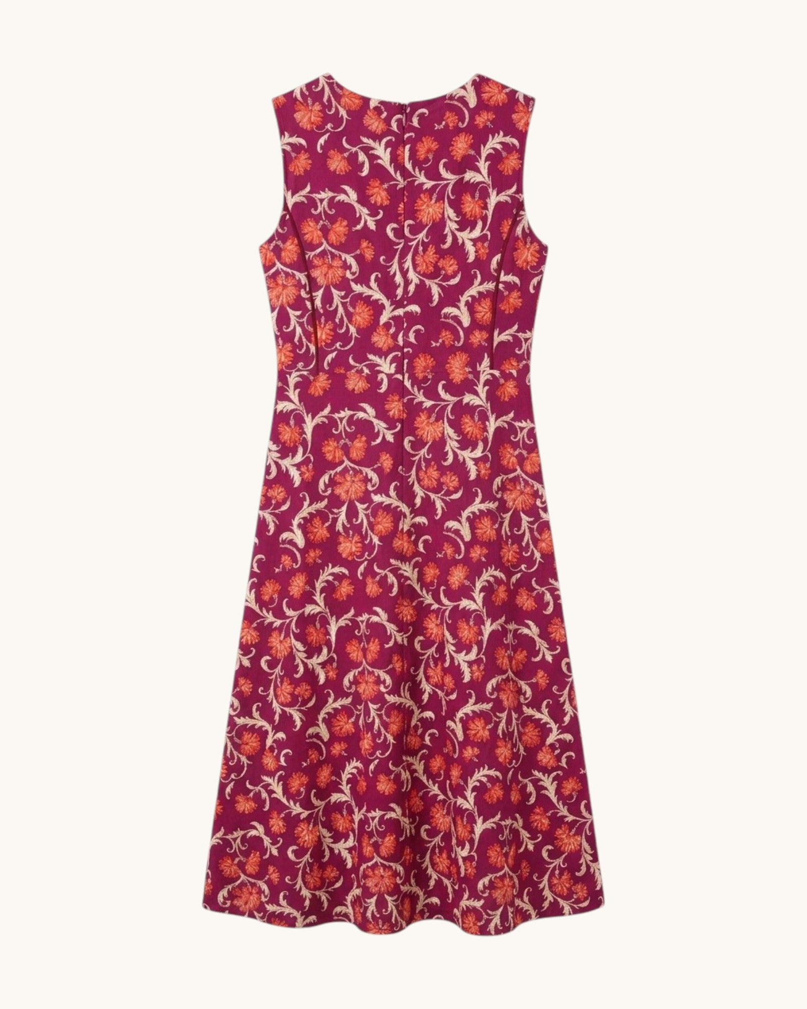 VESTIDO FLORES NARANJA - ONCE28