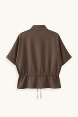 CHAQUETA FRUNCIDA MARRÓN - ONCE28