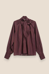 BLUSA GASA LAZO VINO - ONCE28