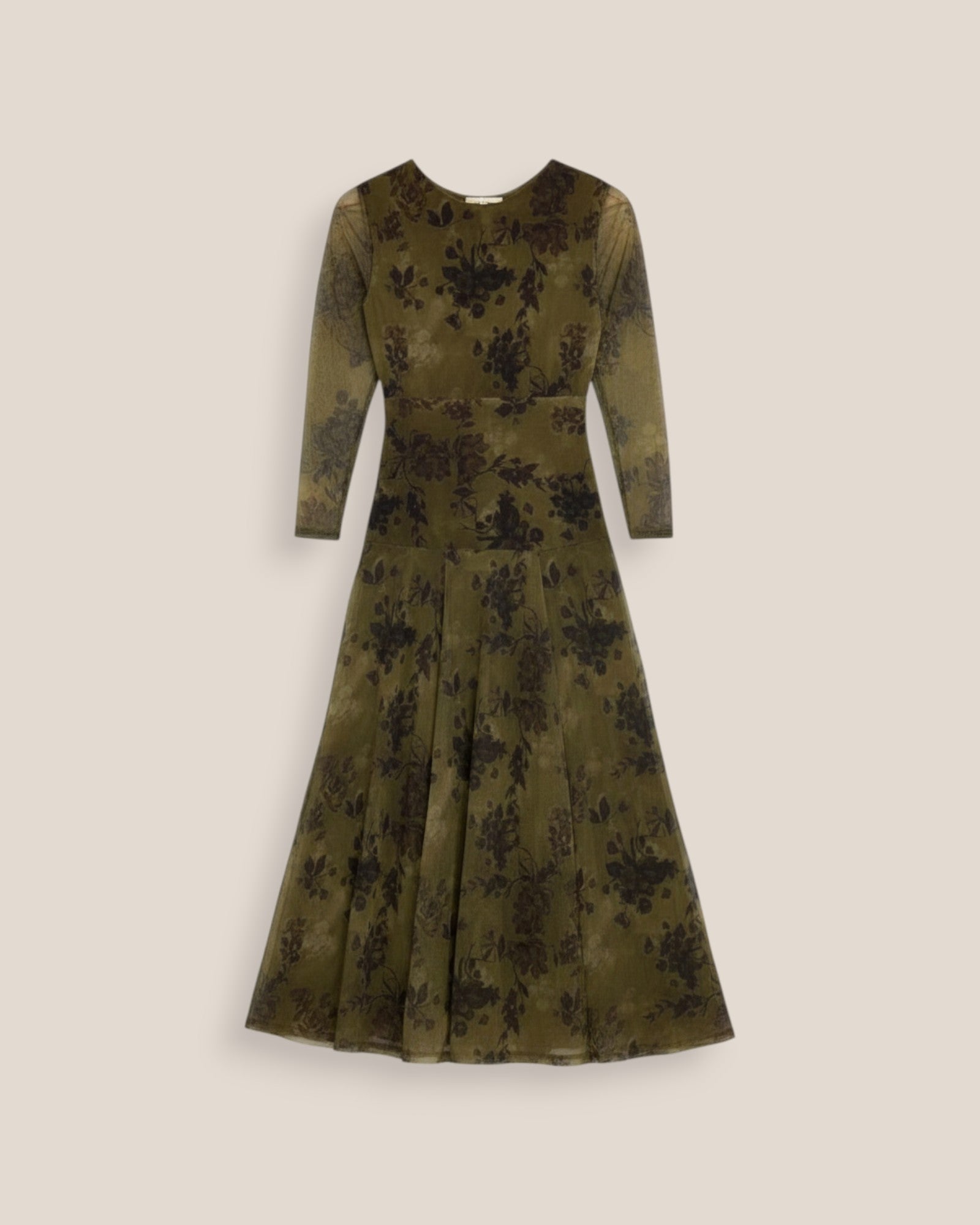 VESTIDO FLORES VERDE - ONCE28