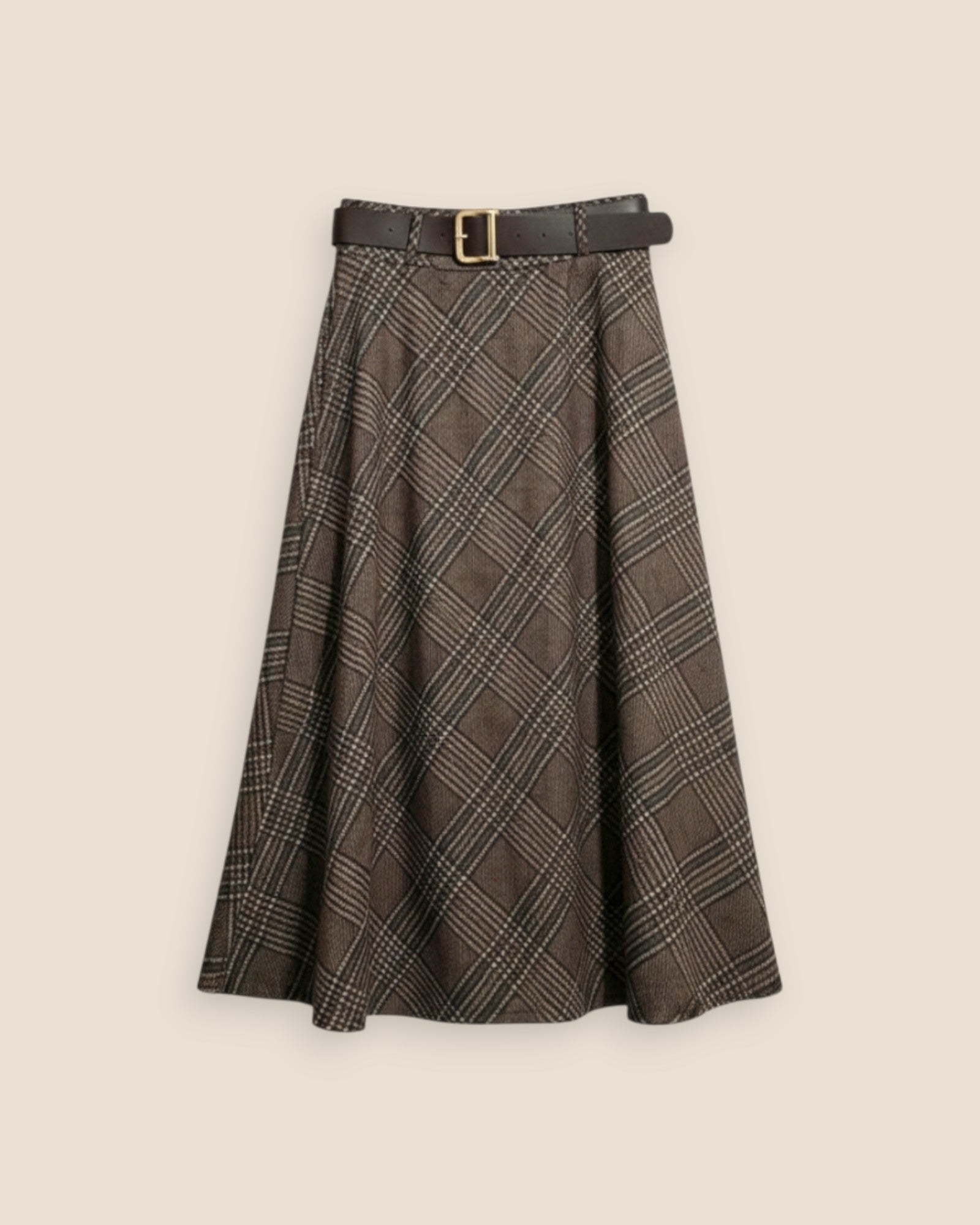 FALDA CINTURÓN MARRÓN - ONCE28