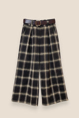 PANTALÓN CUADROS CINTURÓN GRIS - ONCE28